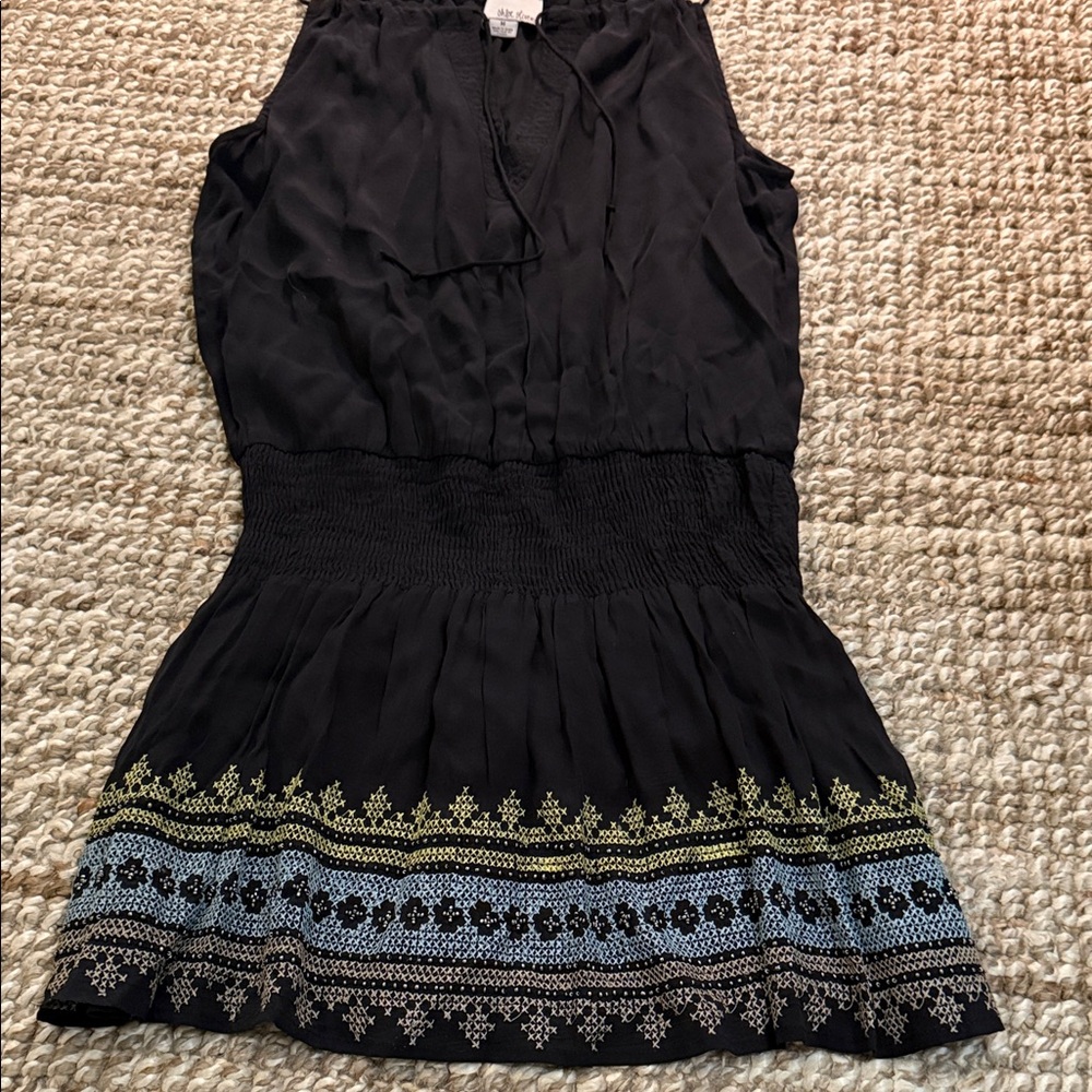 Women's Black Embroidered CHLOE OLIVER Waist Dress